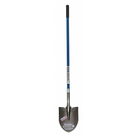 Round Point Shovel, 16 ga #2 Blade, Forward Turn Step, 46 in L Blue MPN:49450