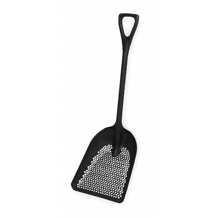 No. 10 Scoop Shovel, Plastic Blade, 27 in L, Black, Polypropylene Handle MPN:49510GR