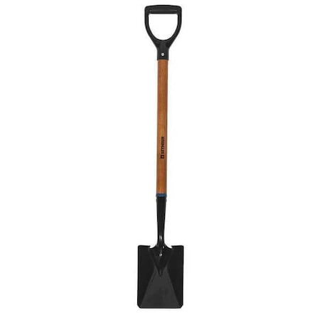 Square Point Shovel, Tempered Steel Blade, Forward Turn Step, 30 in L Natural Hardwood Handle MPN:60703