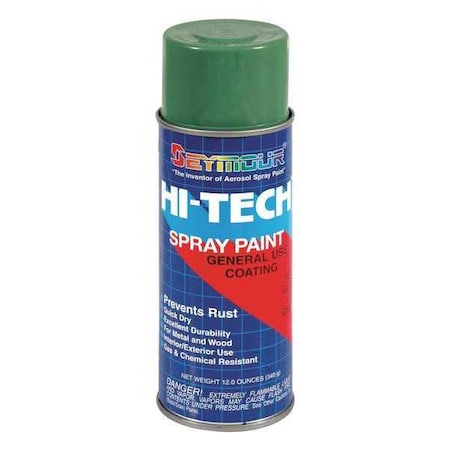 Hi-Tech Enamel Spray Paint, Gloss Vista Green, 12 oz. MPN:16-131