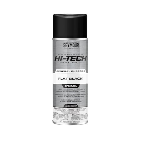 Seymour Hi-Tech Enamel, Flat Black (12oz) MPN:16-133
