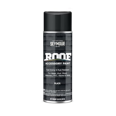 Seymour Roof Accessory Paint, Flat Black (12oz) MPN:16-1706