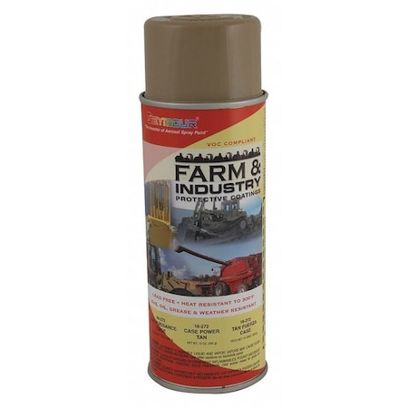 Rust Preventative Spray Paint, Tan, High-Gloss, Solvent, 12 oz MPN:16-272
