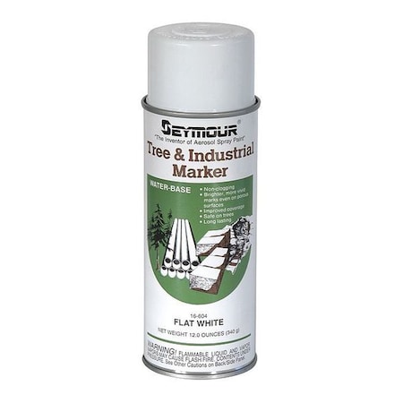 Tree and Industrial Marking Paint, 12 oz., White, Water -Based MPN:16-604