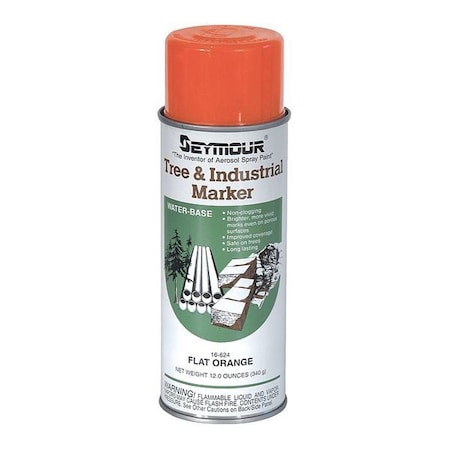 Tree and Industrial Marking Paint, 12 oz., Orange, Water -Based MPN:16-624