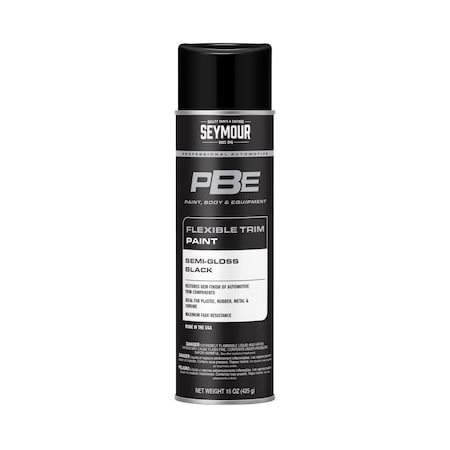 Seymour PBE Flexible Trim Paint, Semi-Gloss Black (15oz) MPN:20-1679