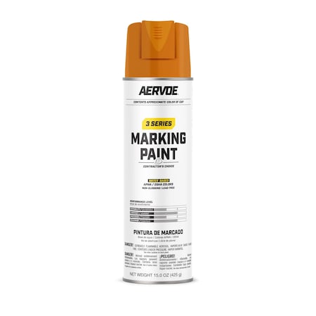 Aervoe 3 Series Marking Paint (Water Based), Orange Fluorescent (15oz) MPN:20-357