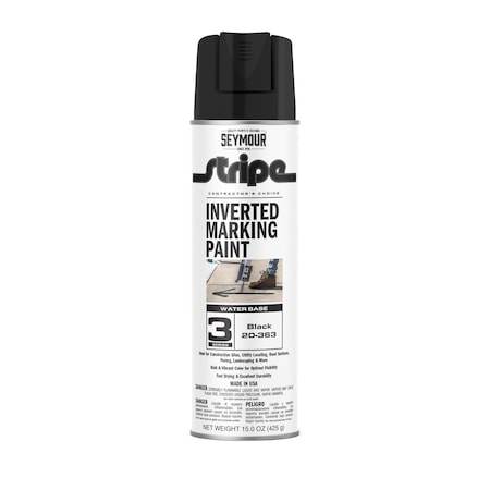 Aervoe 3 Series Marking Paint (Water Based), Black (Asphalt) (15oz) MPN:20-363
