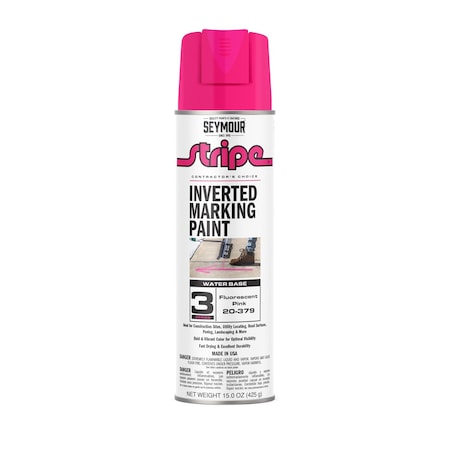 Aervoe 3 Series Marking Paint (Water Based), Pink Fluorescent (15oz) MPN:20-379