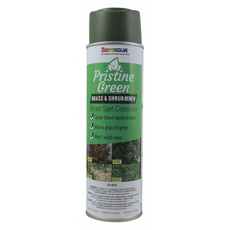 Pristine Green Lawn and Shrub Renew, Spray Paint, Green, 17 oz, Aerosol Can MPN:20-602