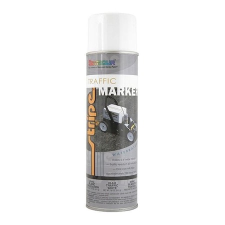 Traffic Marking Paint, 18 oz., White, Water -Based MPN:20-642