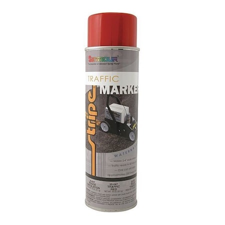 Traffic Marking Paint, 18 oz., Red, Water -Based MPN:20-647