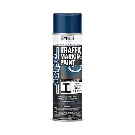 Seymour Stripe Water-Based Traffic Marking Paint, Dark Handicap Blue (18oz) MPN:20-649