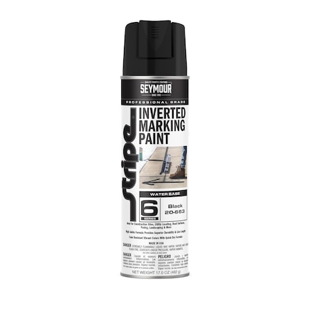Aervoe 6 Series Marking Paint (Water Based), Black (Asphalt) (17oz) MPN:20-663