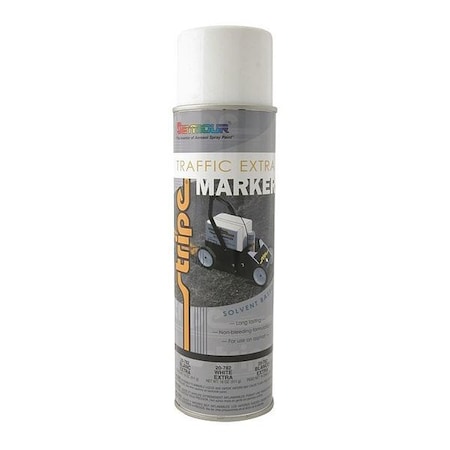 Traffic Marking Paint, 18 oz., White, Solvent -Based MPN:20-782