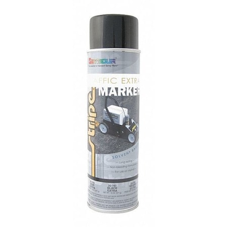 Traffic Marking Paint, 18 oz., Black, Solvent -Based MPN:20-783
