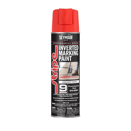 Aervoe 9 Series Marking Paint (Solvent Based), Red Fluorescent (17oz) MPN:20-954