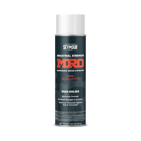 MRO Industrial Spray Paint, Gloss White MPN:620-1413