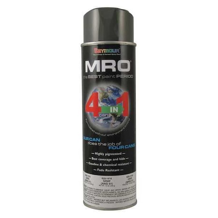 Spray Paint, Gray, Gray, Gloss, Solvent, 16 oz MPN:620-1416