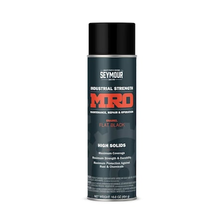 MRO Industrial Spray Paint, Flat Black MPN:620-1433