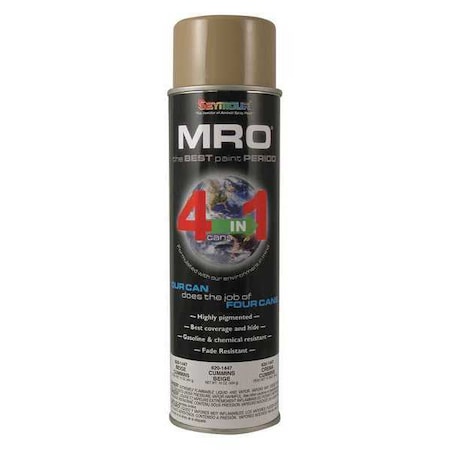 Spray Paint, Cummins Beige, Cummins Beige, Gloss, Solvent, 16 oz MPN:620-1447