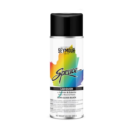 Seymour Spruce Lacquer, Semi-Gloss Black (12oz) MPN:98-38