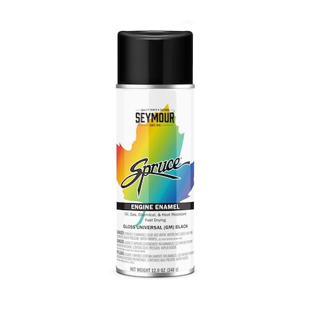 Seymour Spruce Engine Enamel, Gloss Universal (GM) Black (12oz) MPN:98-42