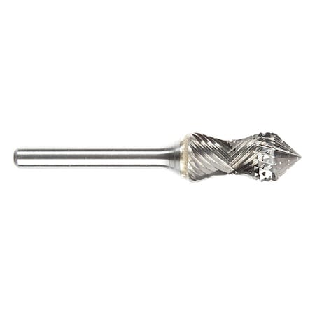 Carbide Bur, Radius/Cyl, 1/2in., Double Cut MPN:11763