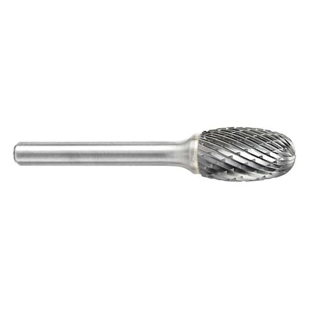 Carbide Bur, Oval, 1/2in., Double Cut MPN:13003