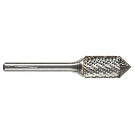 Carbide Bur, Cyl, 1/2in., Dbl, 90 deg. Angle MPN:15863