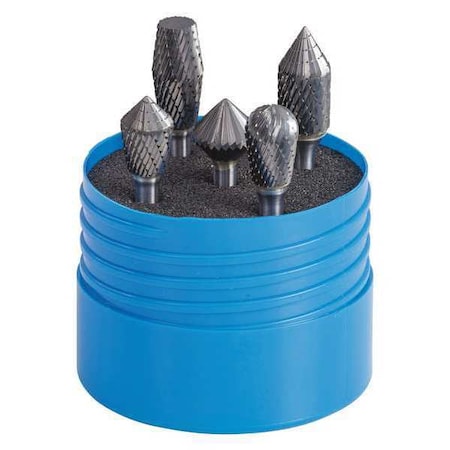 Carbide Bur Set, 5 pcs., 1/4 in. MPN:18230