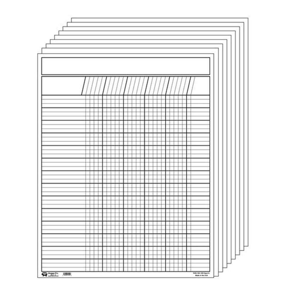 Creative Shapes Etc. Vertical Incentive Chart, 28in x 22in, White, Pack Of 12 MPN:SE-357