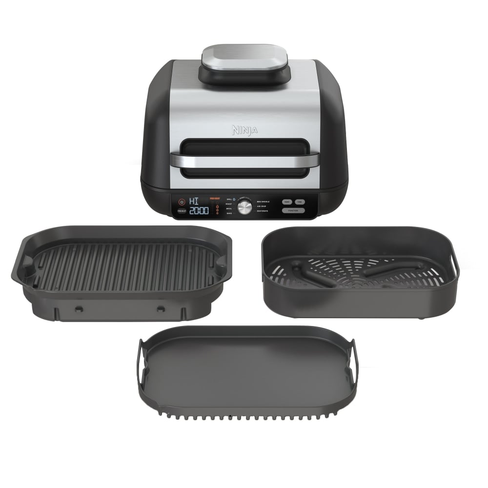 Ninja Foodi XL Pro 7-in-1 Grill/Griddle Combo And Air Fryer, 15-3/4in x 11-5/8in x 17-7/16in, Silver MPN:IG601