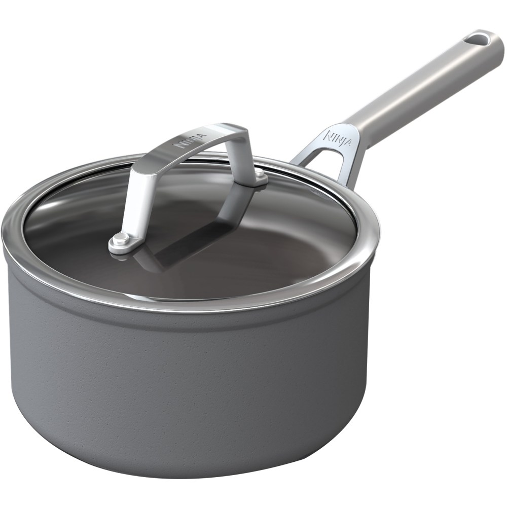Ninja Foodi NeverStick Premium Hard-Anodized 2.5-Quart Saucepan, Slate Gray MPN:C30225