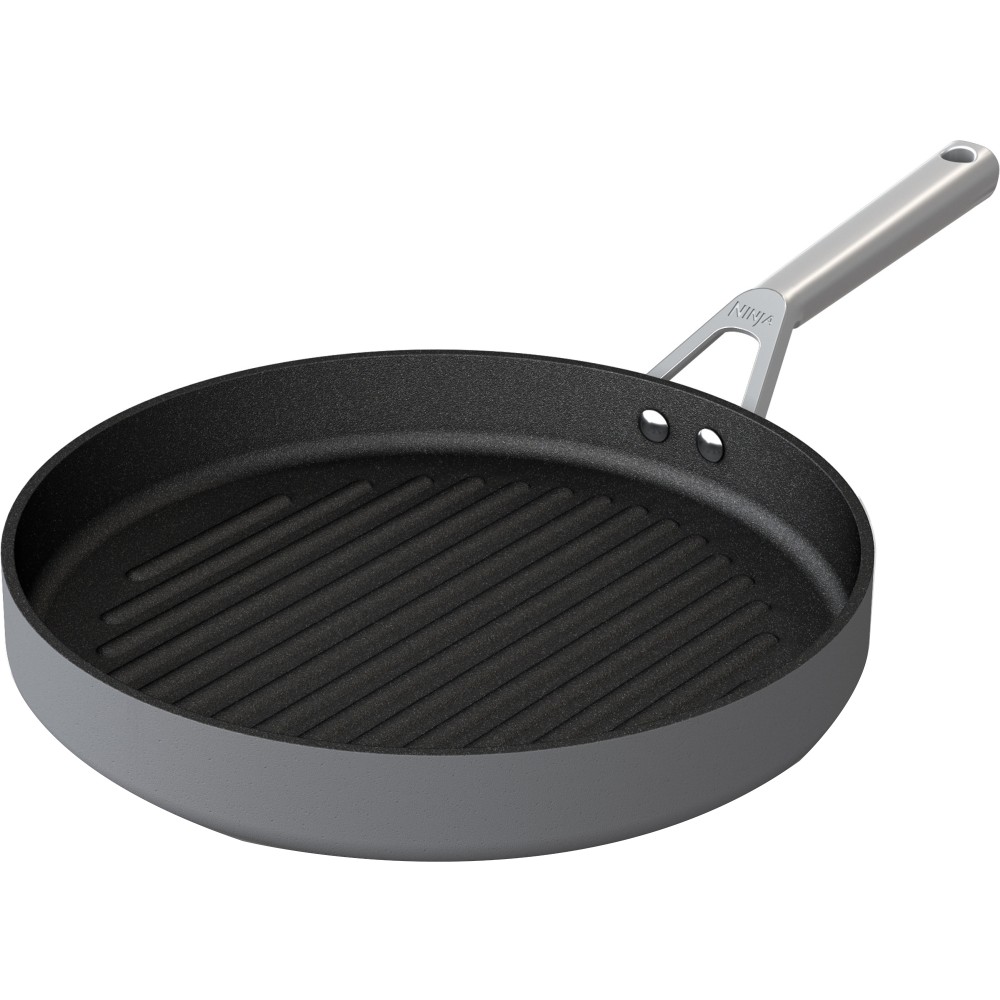 Ninja Foodi NeverStick Premium 12in Round Grill Pan, Slate Gray MPN:C30530