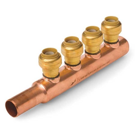 Push Fit Manifold, LF CU, Push Fit, 1 In. W MPN:22998LF