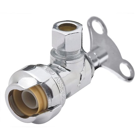 Angle Stop Valve, Push Fit, 1/2 in, 200 psi MPN:24731LF