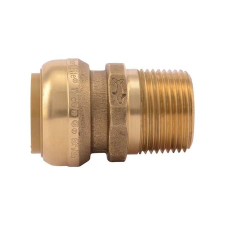 Male Adapter, 1 in Tube Size, Brass, Brass MPN:U140LF