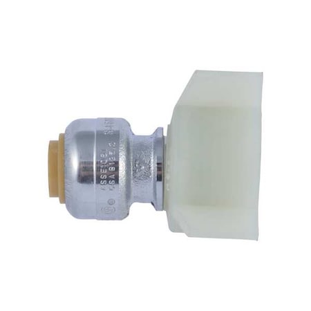 Push-Fit Adapter Fitting, 1/4 in Tube Size, Brass, Brass MPN:U3525LF