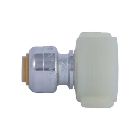 Push-Fit Adapter Fitting, 1/4 in Tube Size, Brass, Brass MPN:U3531LF
