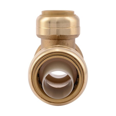 Reducing Tee, 1 in x 1 in x 3/4 in Tube Size, DZR Brass, Brass MPN:U416LF