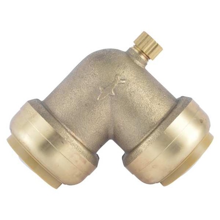 Push to Connect Elbow, Brass, Brass MPN:U5260LF