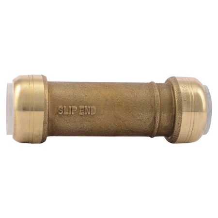 Push-Fit Coupling Fitting, 3/4 in Tube Size, Brass, Brass MPN:UIP3016