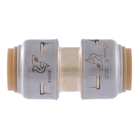 Fitting, Straight, Brass, Push-Fit 1/2 in, Push-Fit 1/2 in MPN:UR008