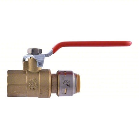 Manual 2-Way Ball Valve, NPT, Brass MPN:UR22182G