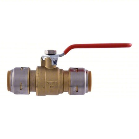 Manual 2-Way Ball Valve, Push, Brass MPN:UR22185G