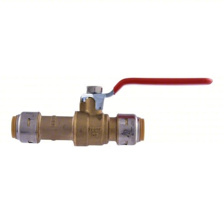 Manual 2-Way Ball Valve, Push, Brass MPN:UR24735G