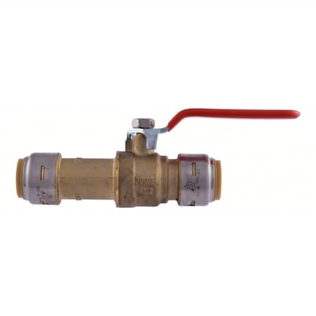Manual 2-Way Ball Valve, Push, Brass MPN:UR24736G