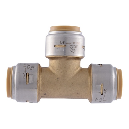 Tee, Brass, Push-Fit 3/4
