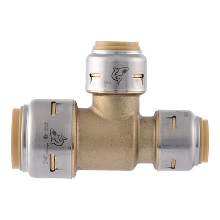 Tee, Brass, Push-Fit 3/4